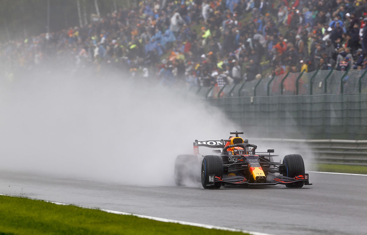 Max Verstappen at the Belgian Grand Prix. Spa August 2021