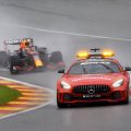 Max Verstappen在比利时GP的安全汽车背后的红牛。Spa-Francorchamps 8月2021年。