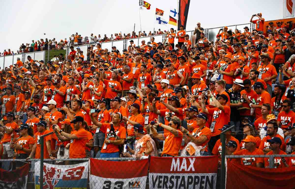 Max Verstappen fans cheering in Hungary.
