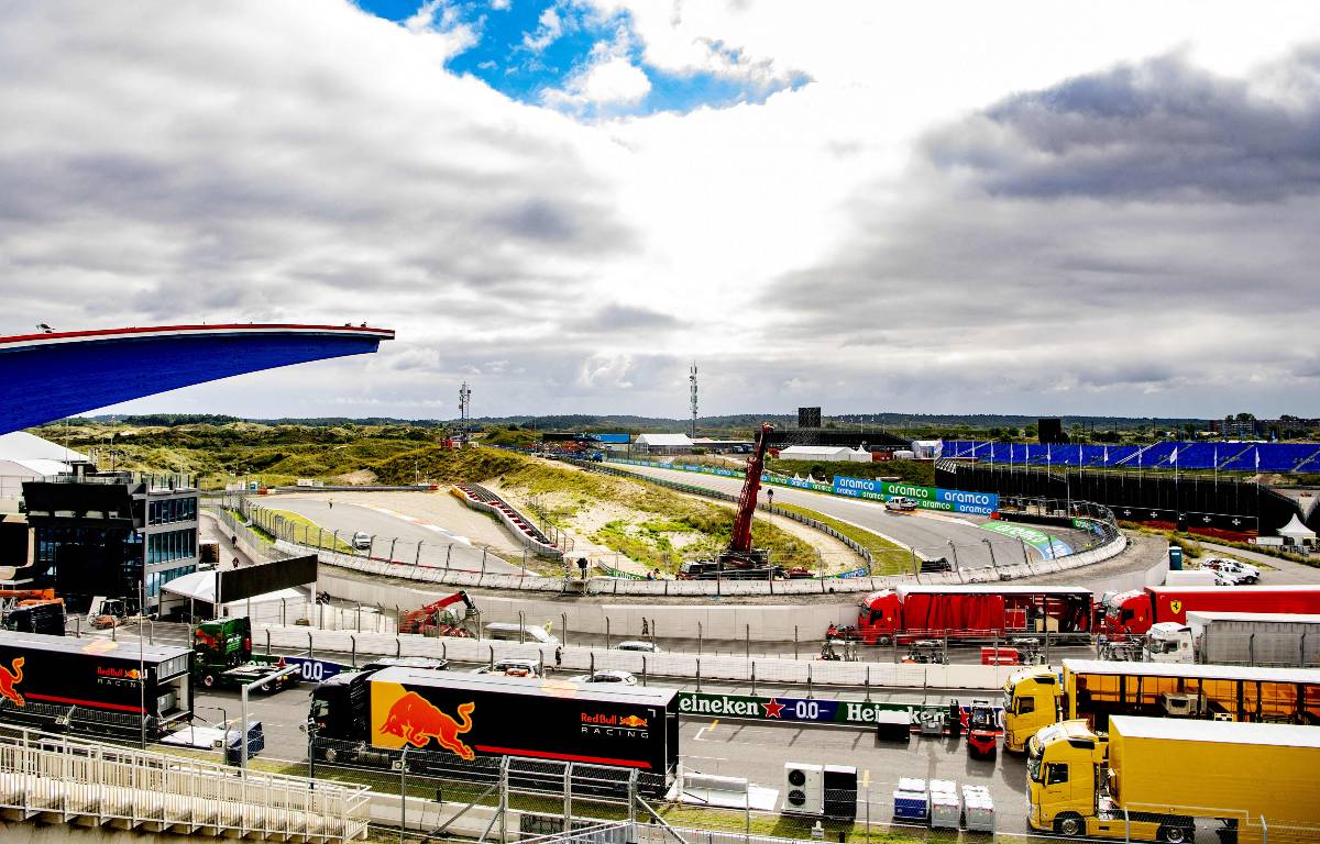 Formula 1 trucks arrive for the Dutch Grand Prix. Zandvoort September 2021.