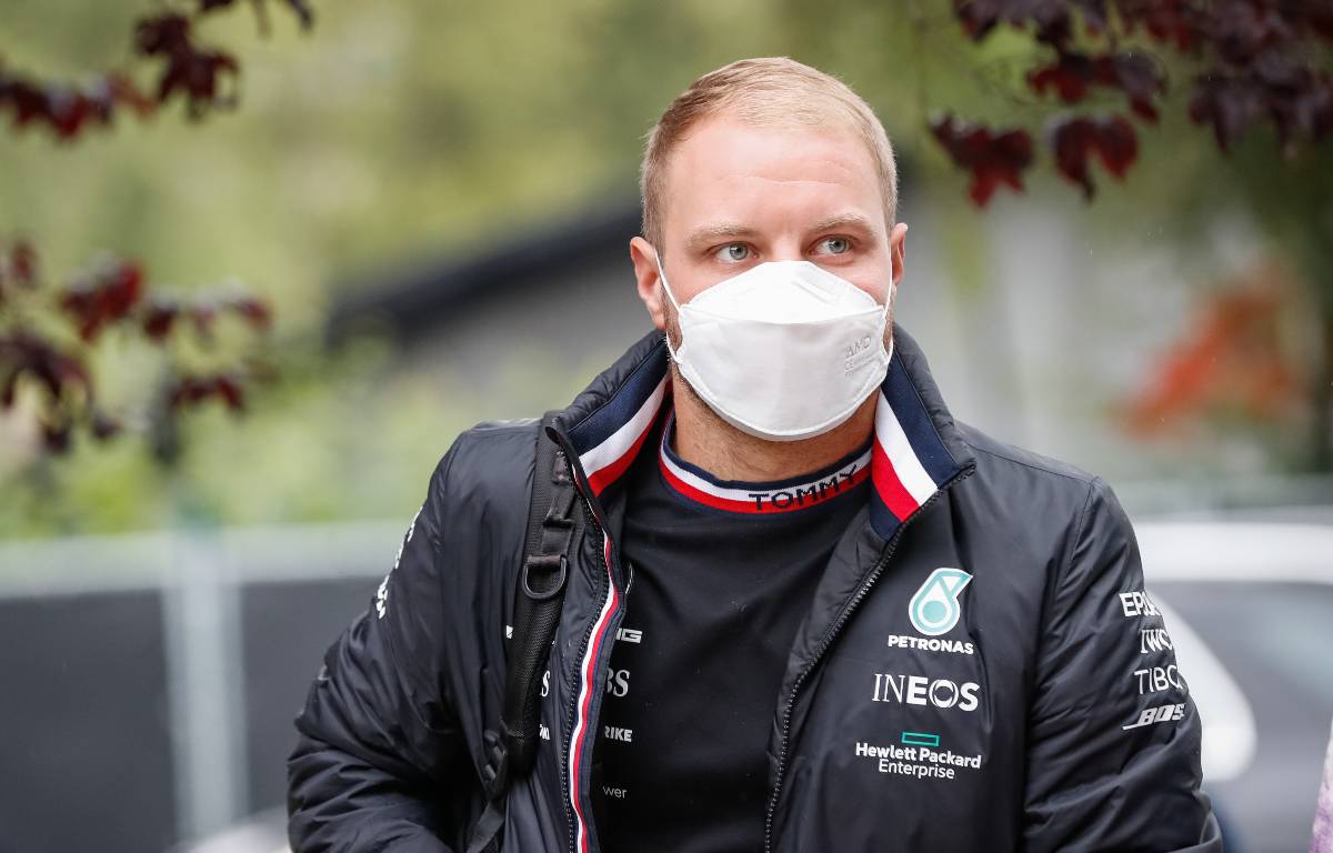Valtteri Bottas arrives for practice day at the Belgian GP. Spa-Francorchamps August 2021.