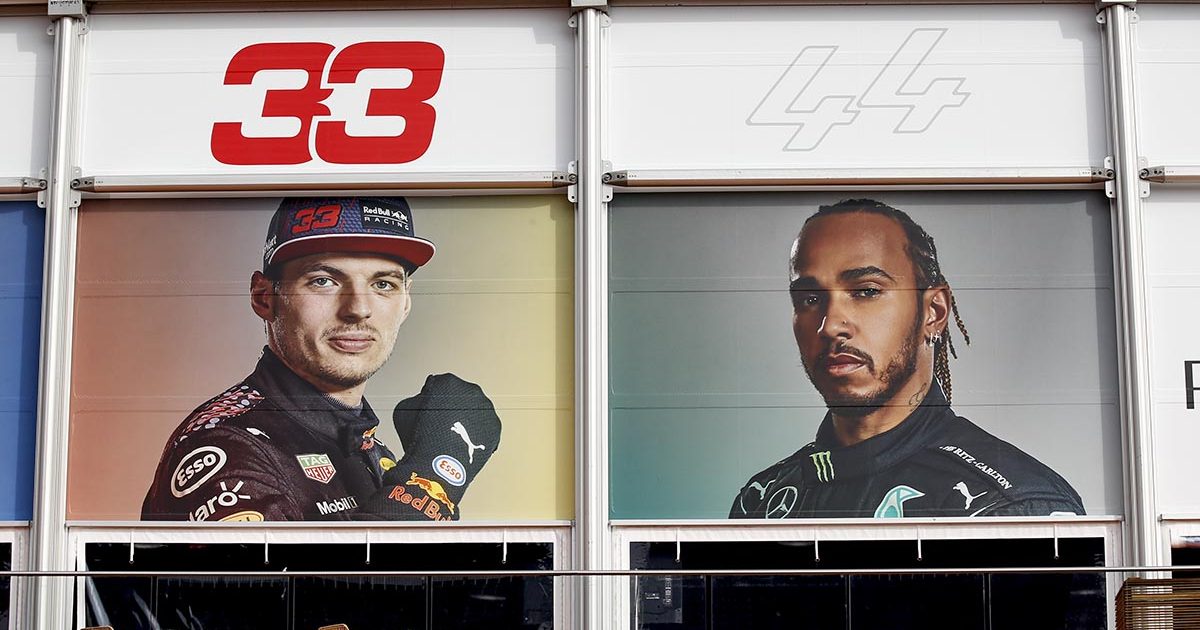 Max Verstappen and Lewis Hamilton head to head. Zandvoort September 2021