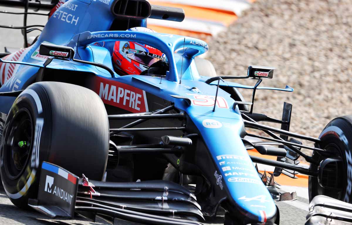 Esteban Ocon drives in FP1 at Zandvoort.