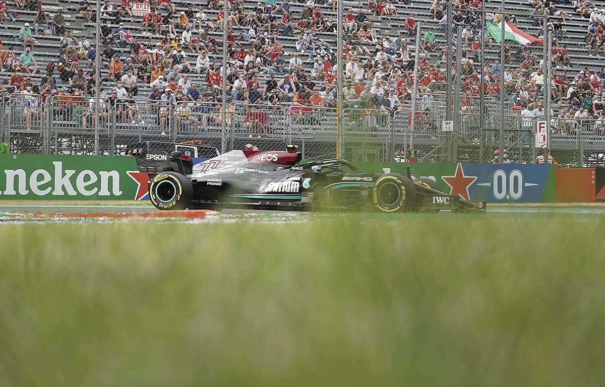 Valtteri Bottas in action at Italian Grand Prix. Monza September 2021