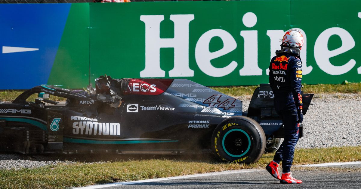 Max Verstappen walks away from Lewis Hamilton. Italy September 2021.