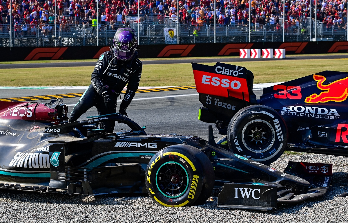 Lewis Hamilton getting out of his car. Italy September 2021