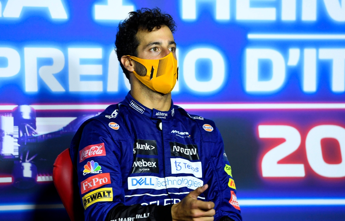 Daniel Ricciardo speaking to the media. Italy September 2021