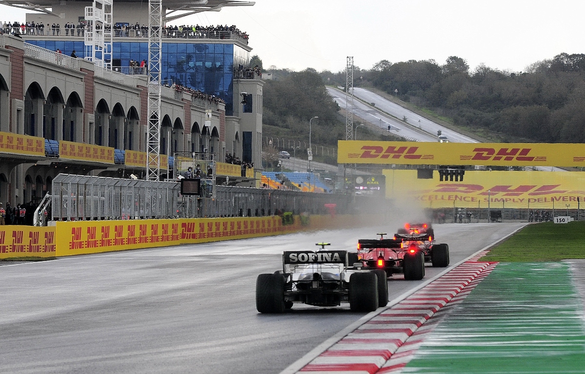 Cars racing at Istanbul Park. Turkey November 2020