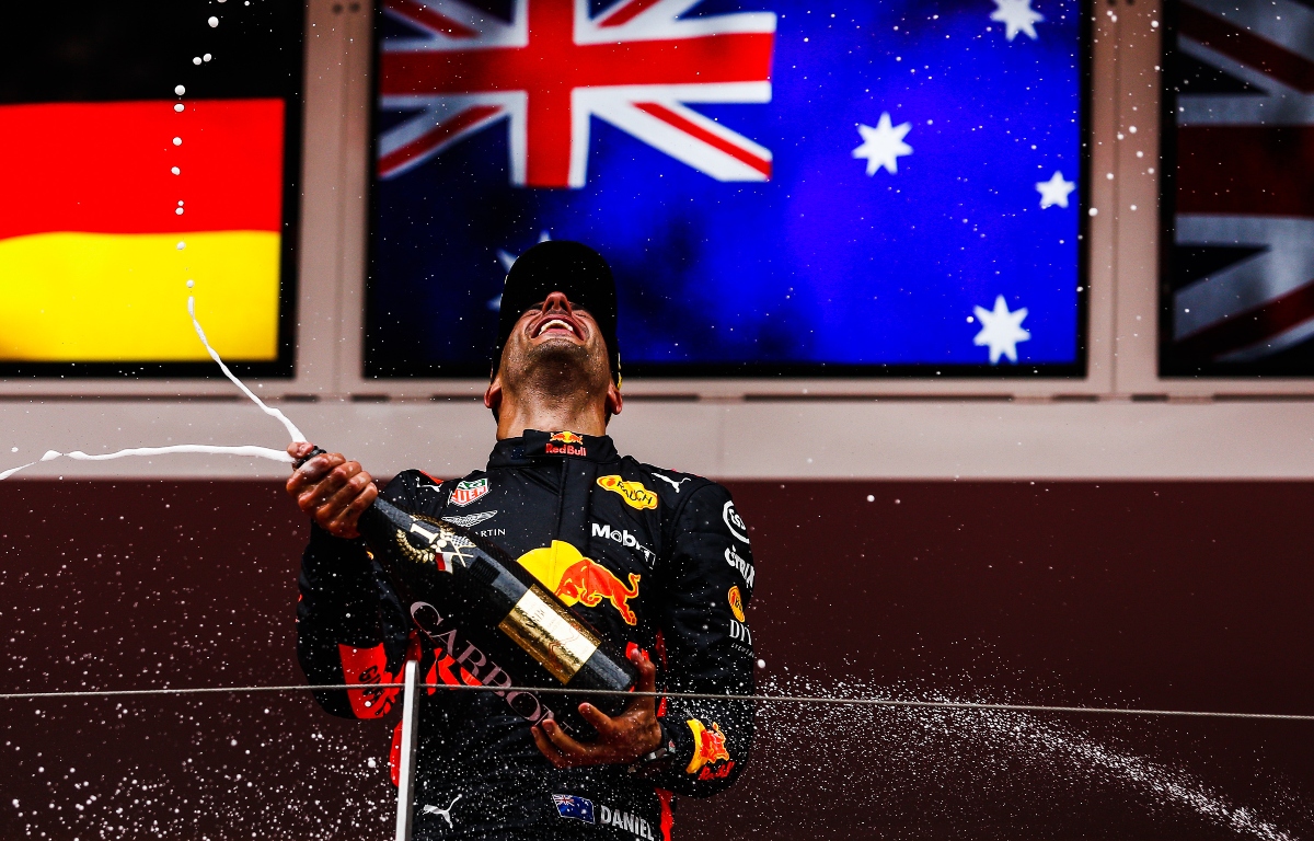 Daniel Ricciardo celebrates in Monaco. Monaco May 2018