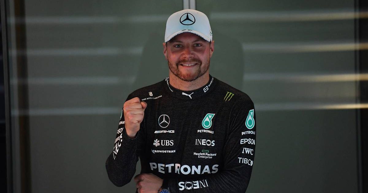 Valtteri Bottas after setting the fastest time in qualifying at the Italian GP. Monza September 2021.