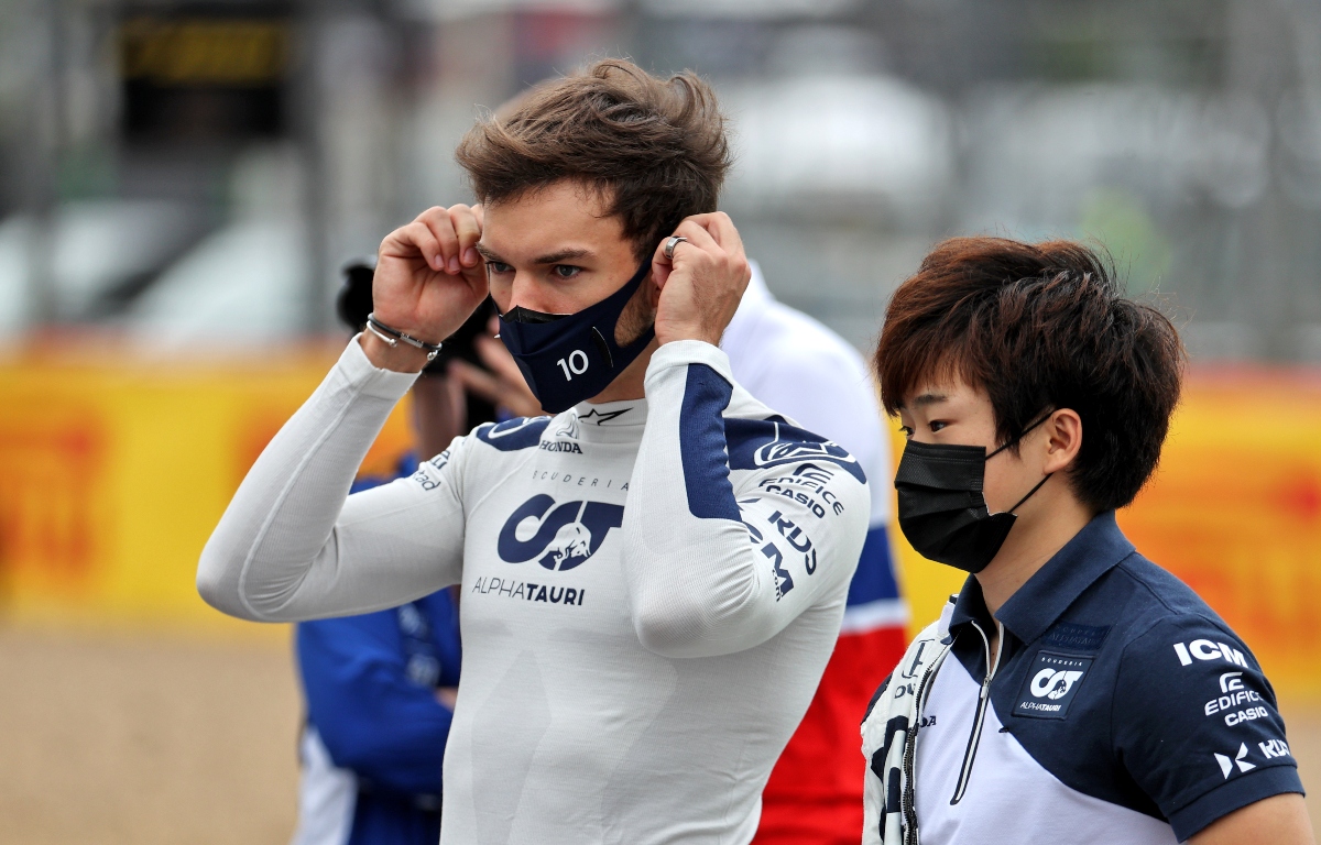 Pierre Gasly and Yuki Tsunoda at Silverstone. Great Britain July 2021