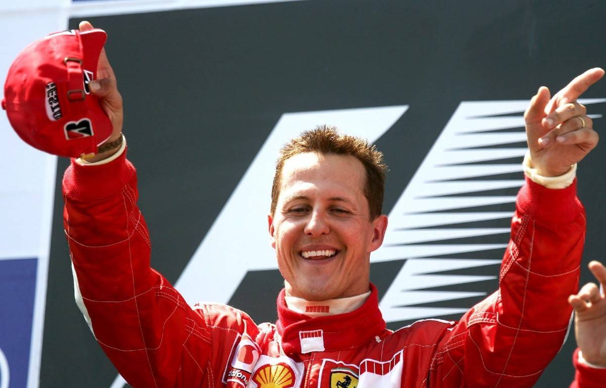 Ferrari driver Michael Schumacher after winning the French GP. Magny-Cours July 2006.