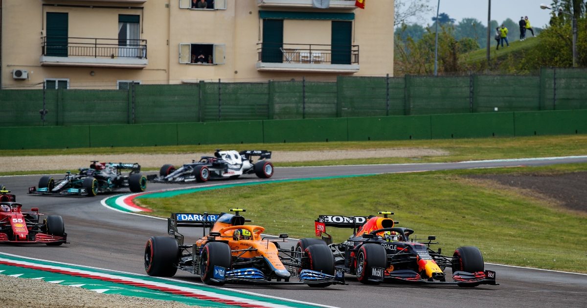 Cars racing at Imola. Italy April 2021
