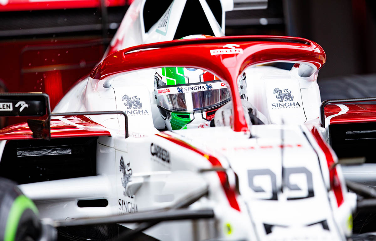 Antonio Giovinazzi in the Alfa Romeo garage. Sochi September 2021