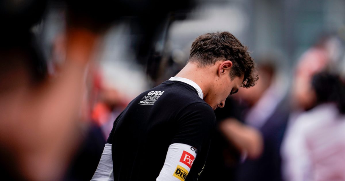 Lando Norris staring at the ground. Russia September 2021