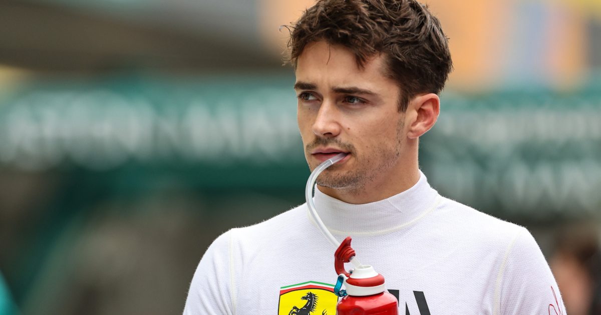 Charles Leclerc taking a drink. Russia September 2021