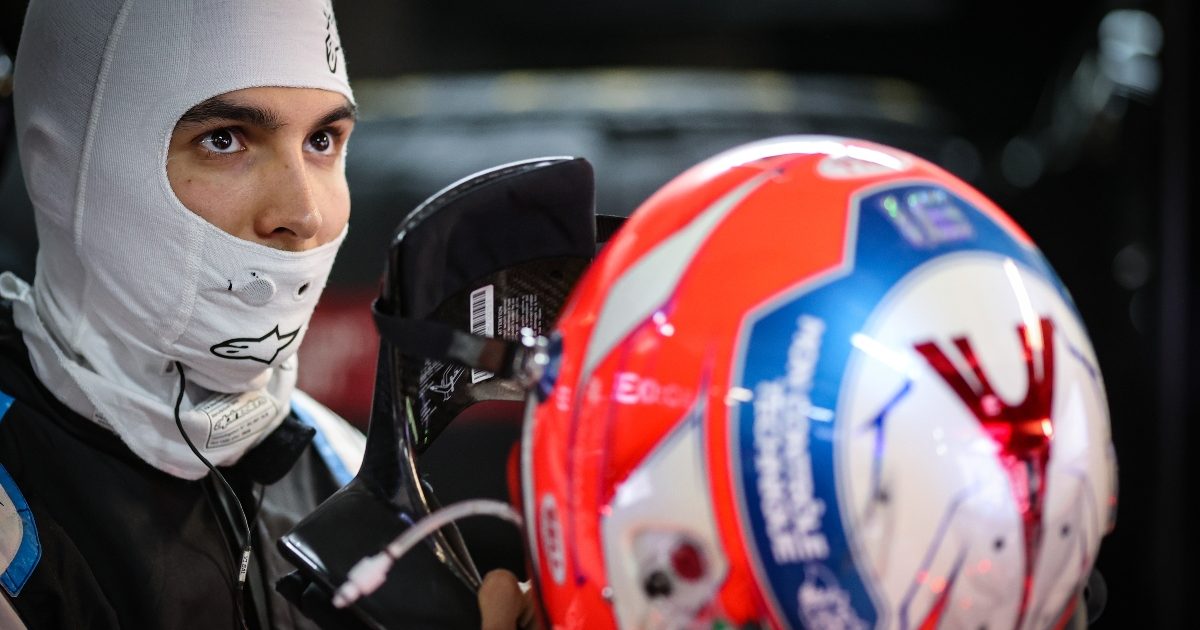 Esteban Ocon in the garage at Sochi. Russia September 2021