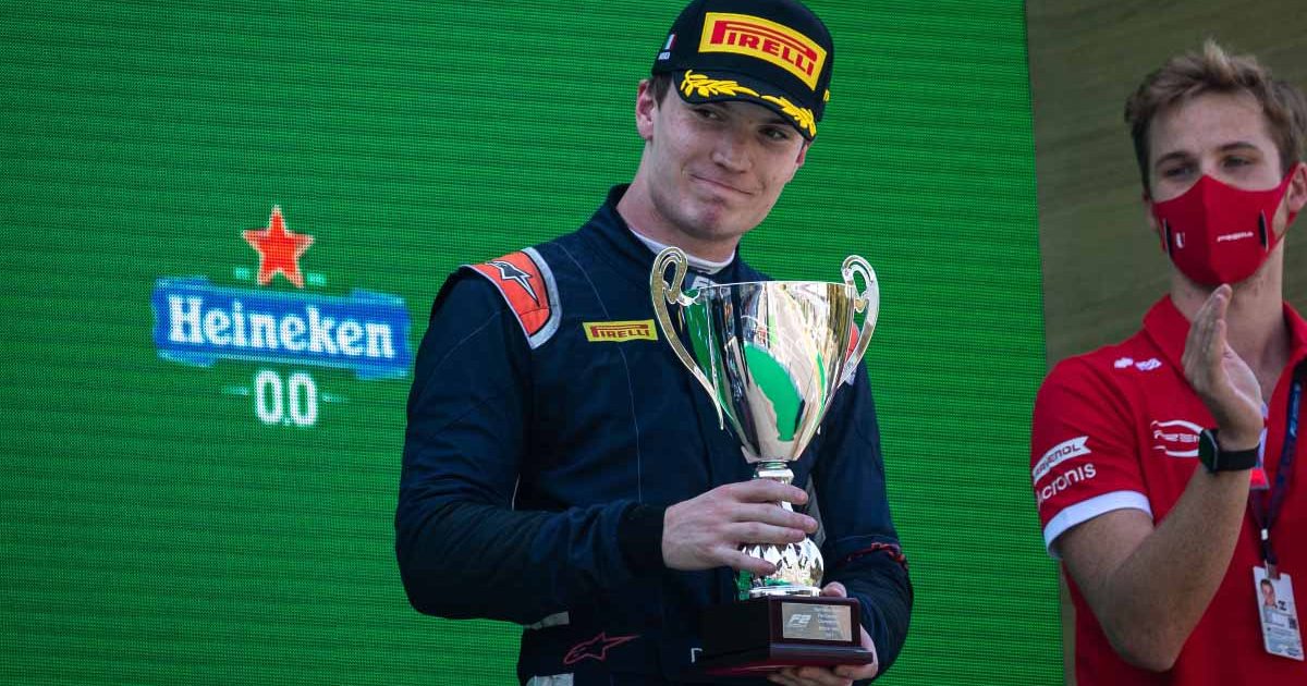 Dan Ticktum wins a trophy in F2.