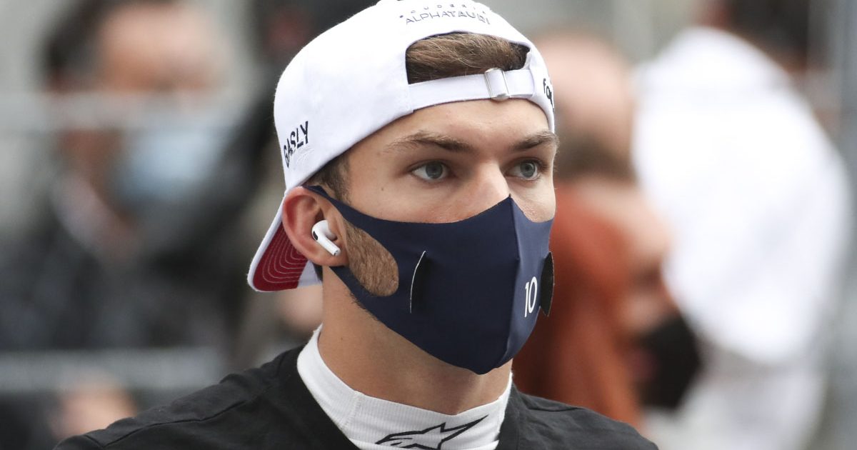 Pierre Gasly on the grid in Russia.