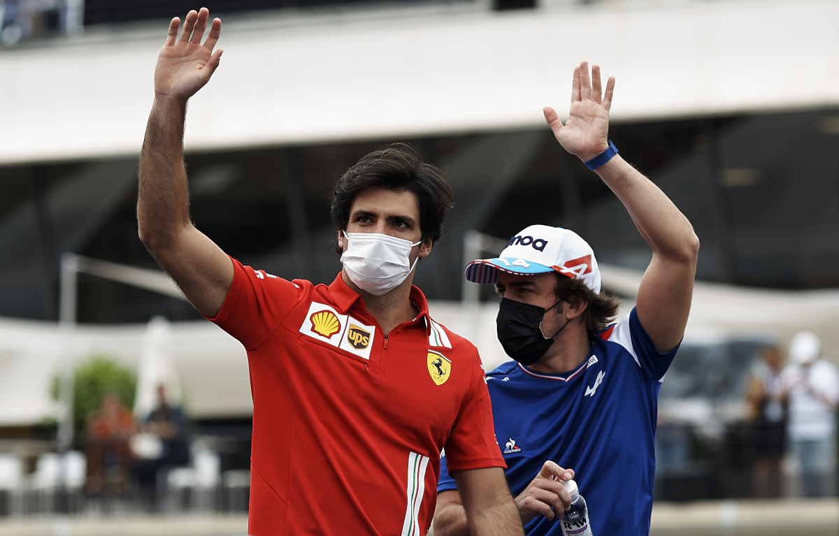 Carlos Sainz with Fernando Alonso. France June 2021