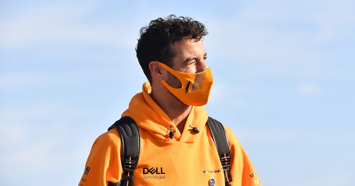 Daniel Ricciardo, McLaren, in the Turkish GP paddock. October 2021.