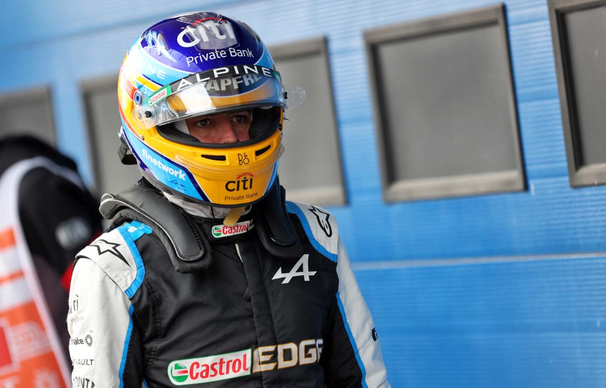 Fernando Alonso in his helmet. Turkey October 2021.