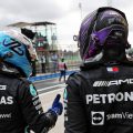 Valtteri Bottas gives Lewis Hamilton a thumb up. Turkey October 2021