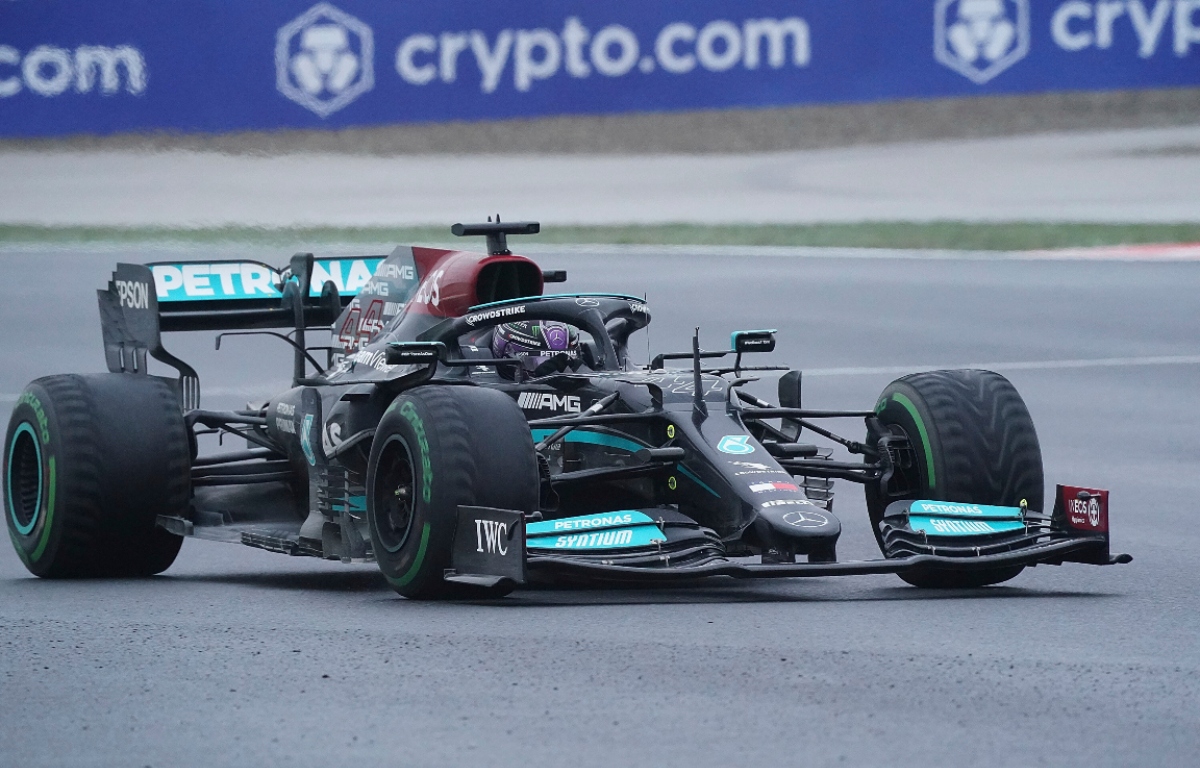 Lewis Hamilton racing at Istanbul Park. Turkey October 2021