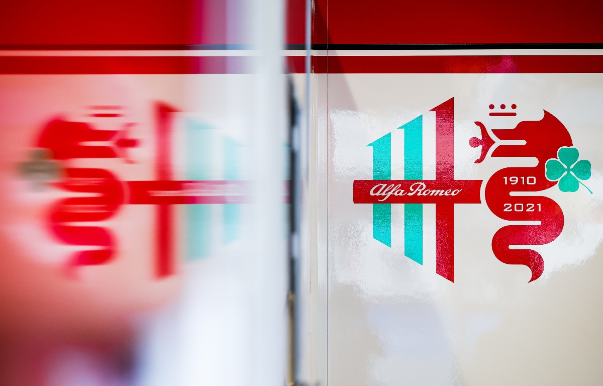 The Alfa Romeo garage wall. Italy September 2021