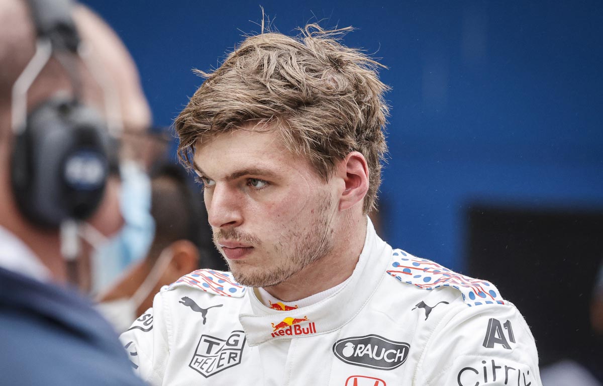 Max Verstappen stares out. Istanbul October 2021.