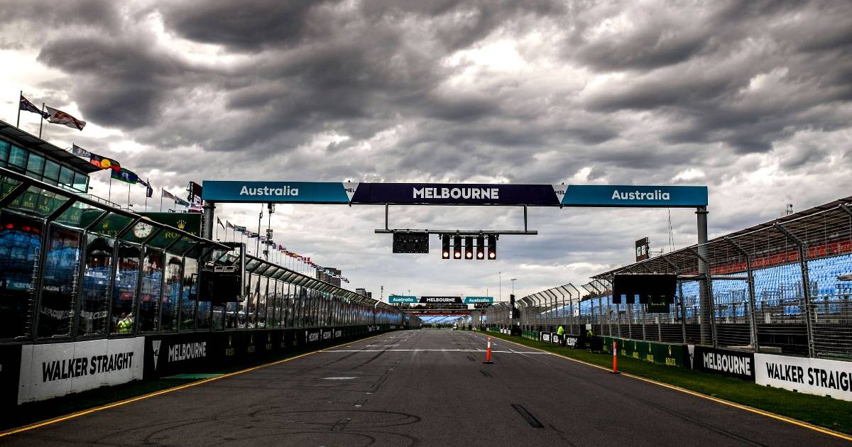 A view down the main straight at Albert Park. Australia, March 2020.