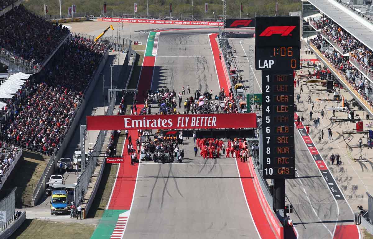 United States Grand Prix starting grid. Austin November 2019.