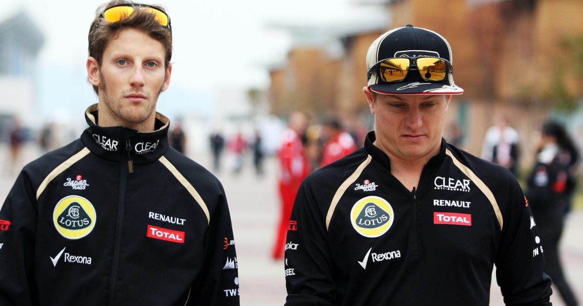 Romain Grosjean and Kimi Raikkonen at Lotus. Korea October 2012