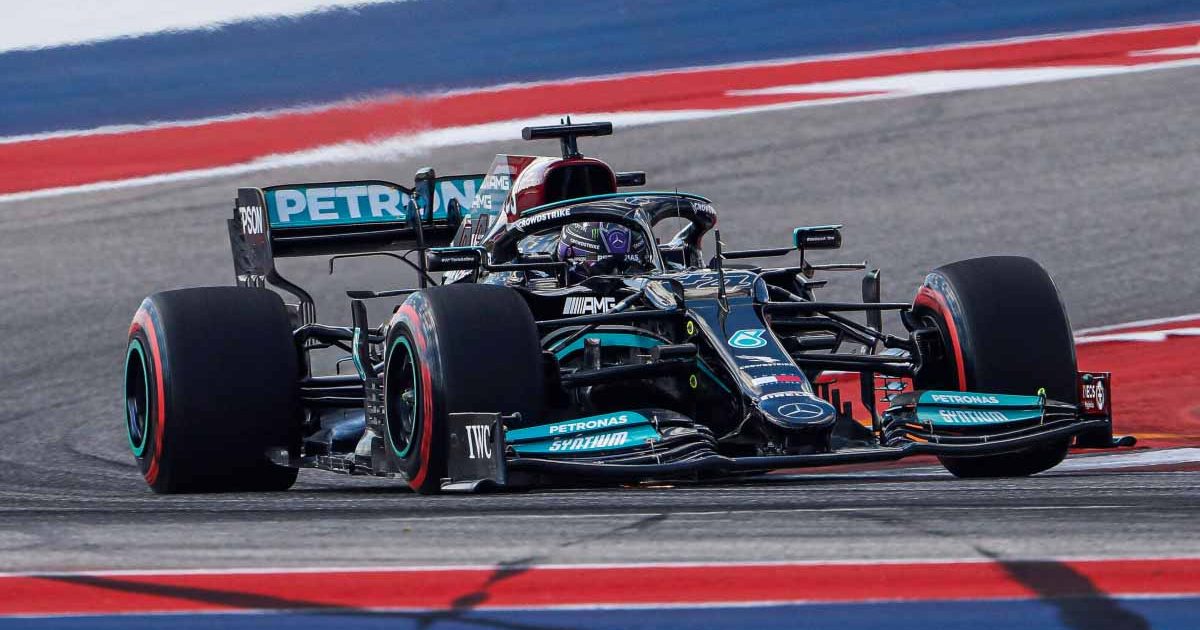 Lewis Hamilton in practice for the USGP. Austin October 2021.