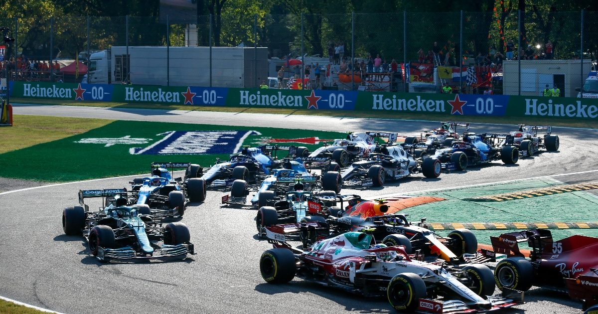 The start of sprint qualifying at Monza. Italy September 2021