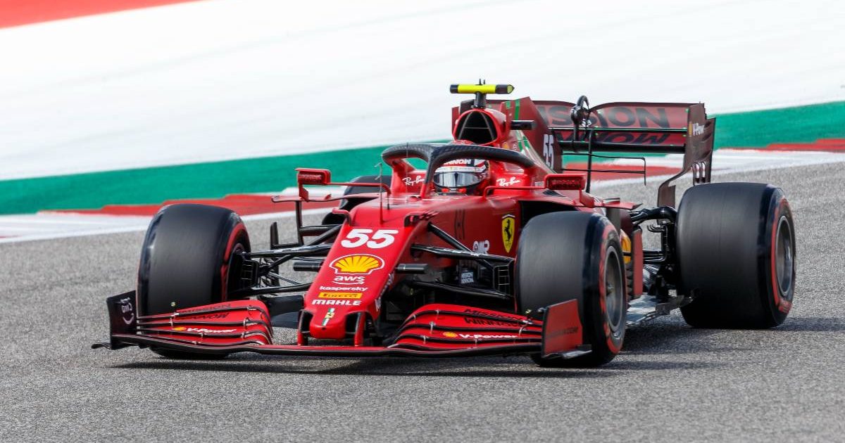 Carlos Sainz, Ferrari, on the soft tyre. United States, October 2021.