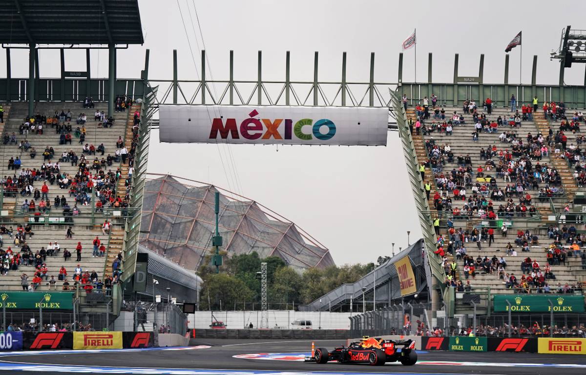 Alex Albon's Red Bull during a practice session for the Mexican Grand Prix. Mexico City October 2019.