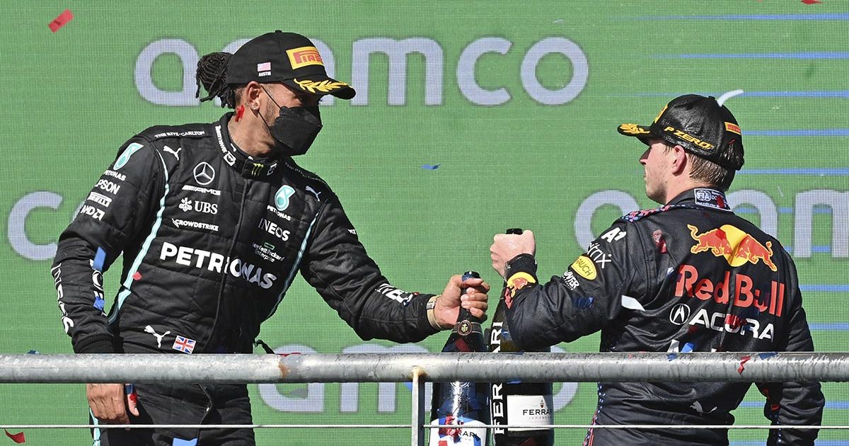 Lewis Hamilton和Max Verstappen，奥斯汀，2021年10月