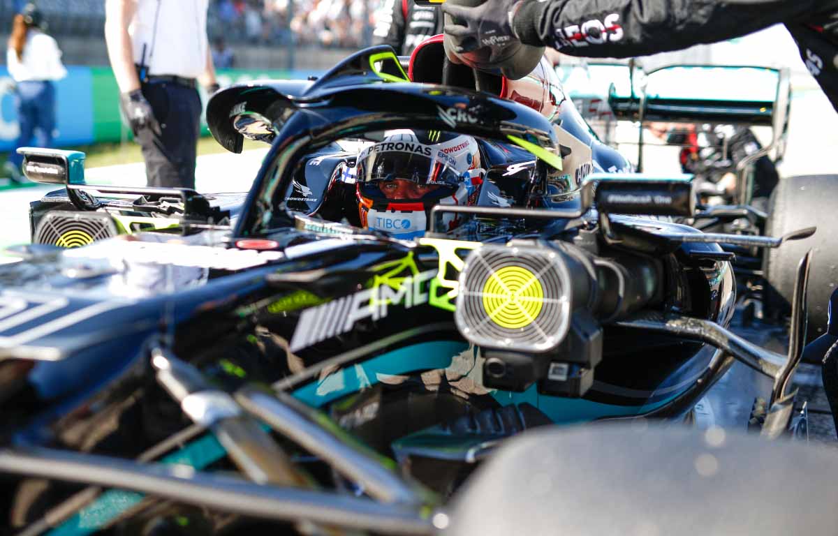 Mercedes driver Valtteri Bottas on the grid. Austin October 2021.