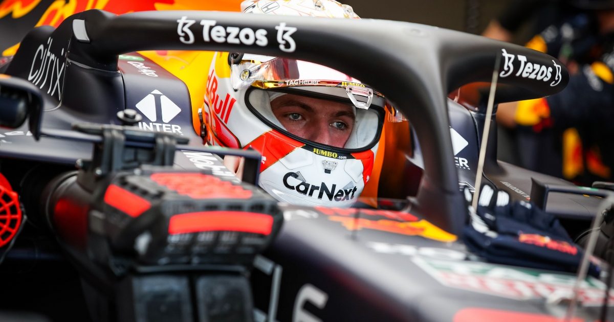 Max Verstappen sitting in his car. Austin October 2021