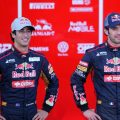 Daniel Ricciardo and Jean-Eric Vergne pose at Toro Rosso launch. Jerez February 2012.