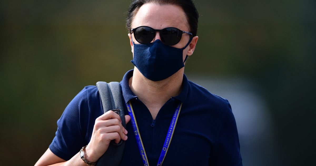 Felipe Massa wearing sunglasses and a mask in the Italian Grand Prix paddock. Italy September 2021