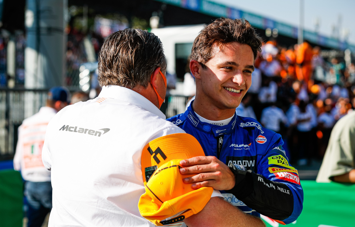 Lando Norris jokes he might 'brake test' Charles Leclerc at the Abu Dhabi  Grand Prix : PlanetF1