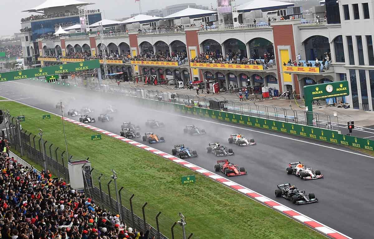 Formula 1 Turkish GP start. October 2021.