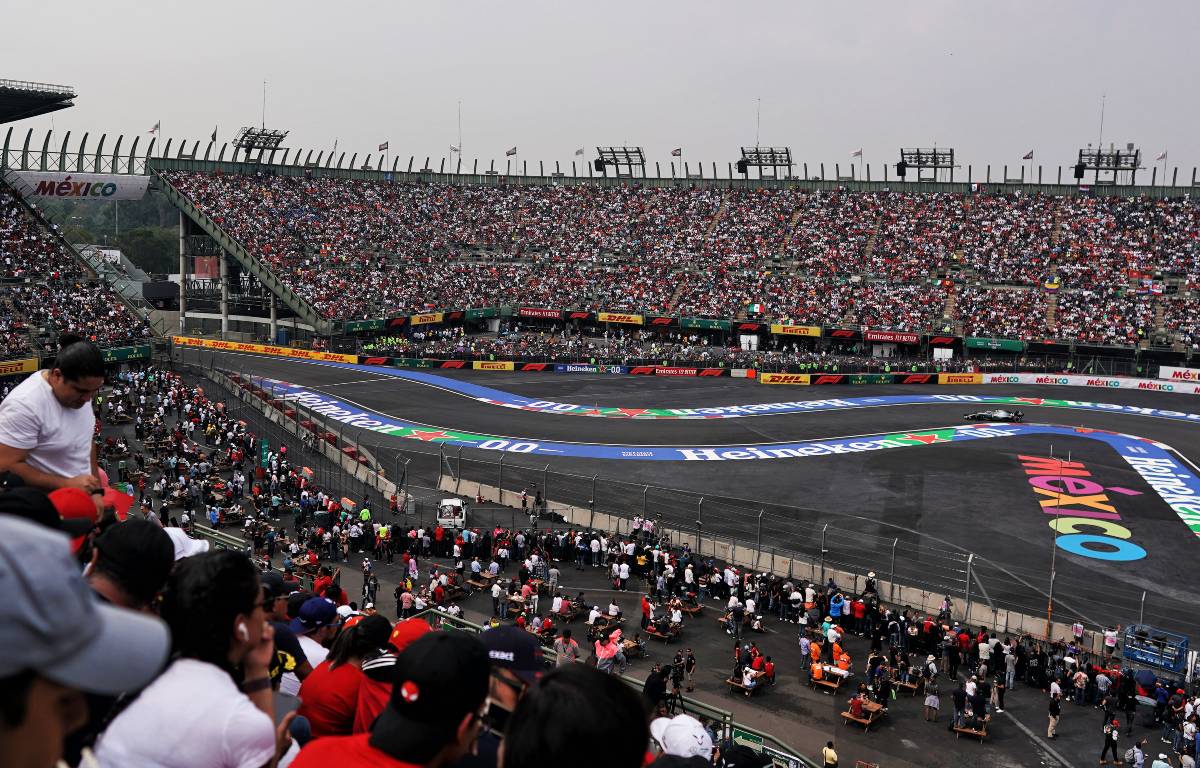 在墨西哥大奖赛期间的体育场部分的观点。2019年10月墨西哥城。