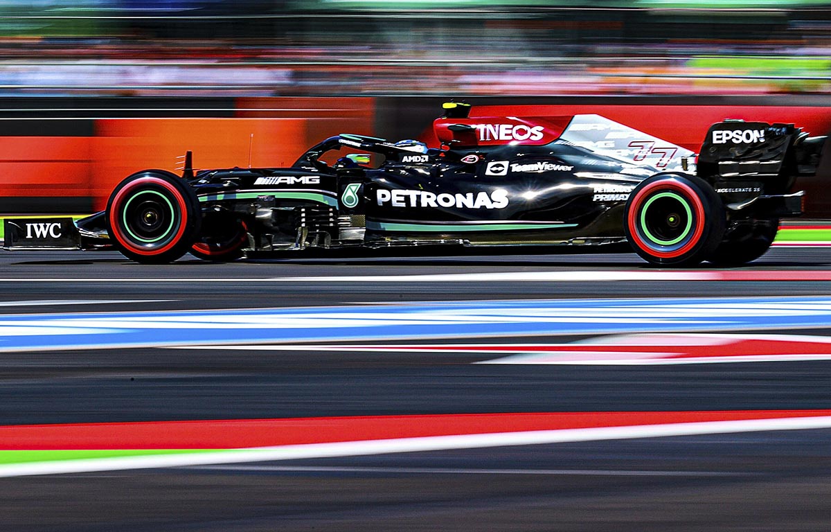 Valtteri Bottas on pole position for Mexican Grand Prix. Mexico City November 2021
