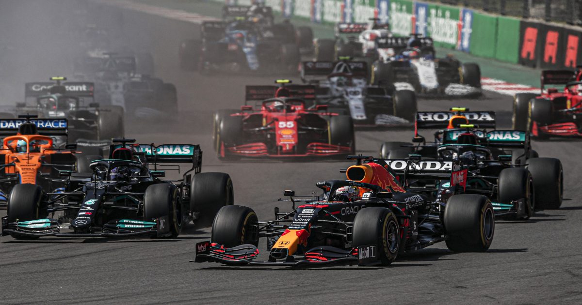 Max Verstappen up into the lead. Mexico November 2021