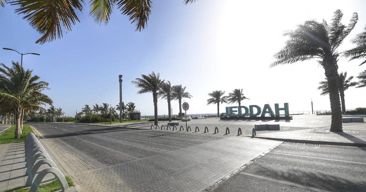 View of the Jeddah corniche, location of the street circuit for the Saudi Arabian GP.
