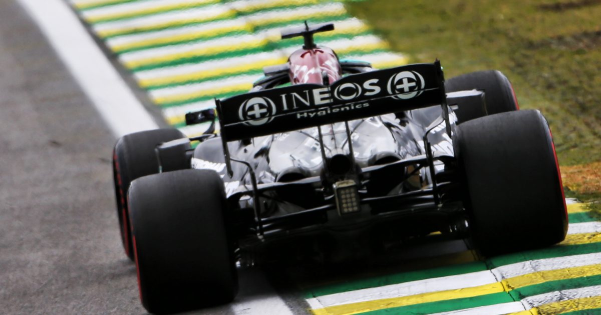 Lewis Hamilton Mercedes from behind. Brazil November 2021