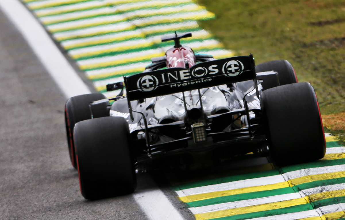 Lewis Hamilton Mercedes from behind. Brazil November 2021